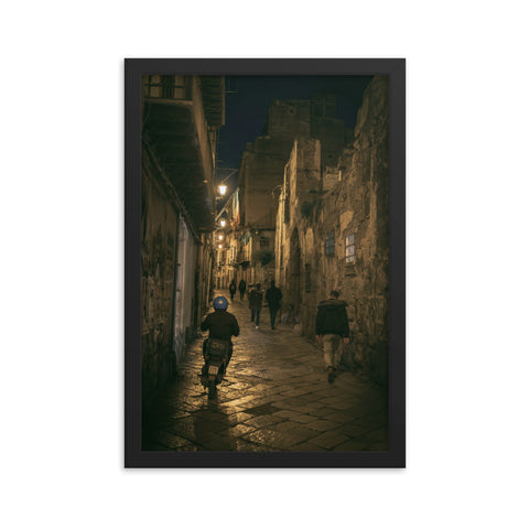 Italian Alley - 12x18 Framed